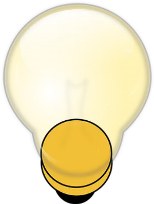 Glossy Light Bulb Graphic PNG Image