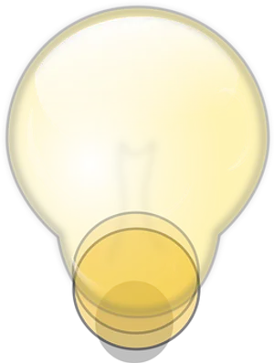Glossy Light Bulb Graphic PNG Image