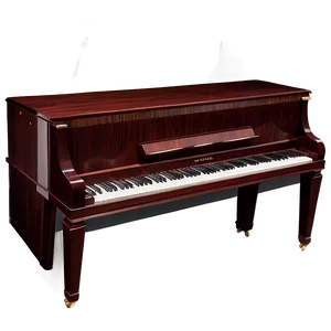 Glossy Mahogany Upright Piano Png Ldu16 PNG Image