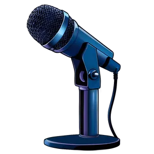 Glossy Microphone On Stand Png 75 PNG Image