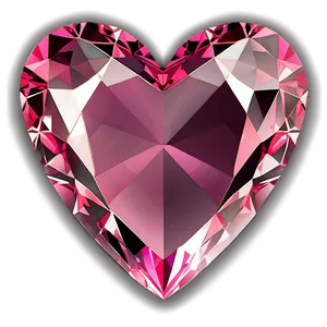 Glossy Pink Heart Diamond Image Png 9 PNG Image