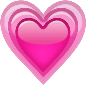 Glossy Pink Heart Emoji PNG Image