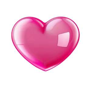 Glossy Pink Heart Emoji Png Ept37 PNG Image