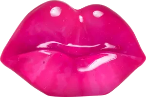 Glossy Pink Lips PNG Image