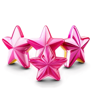 Glossy Pink Stars Png 4 PNG Image