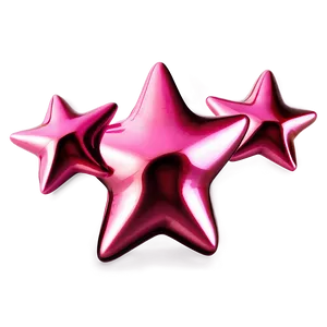 Glossy Pink Stars Png Dtl11 PNG Image