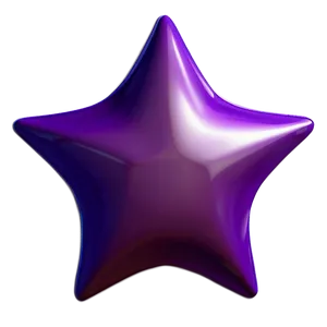 Glossy Purple Star Emblem Png 06252024 PNG Image