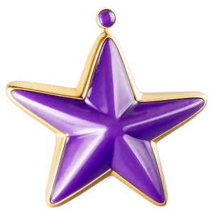 Glossy Purple Star Emblem Png 06252024 PNG Image