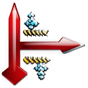 Glossy Red Arrow Design PNG Wyl