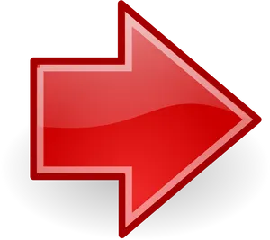 Glossy Red Arrow Graphic PNG Image