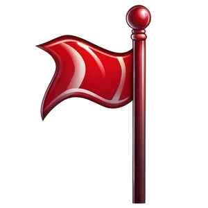 Glossy Red Flag Icon Png 05252024 PNG Image