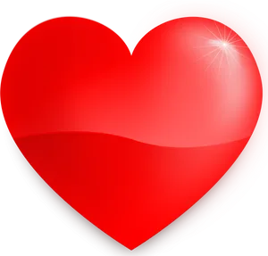 Glossy Red Heart Clipart PNG Image