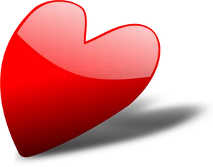 Glossy Red Heart Clipart PNG Image