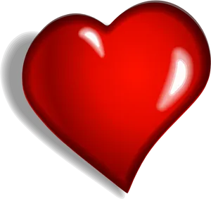 Glossy Red Heart Clipart PNG Image