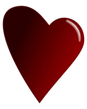 Glossy Red Heart Graphic PNG