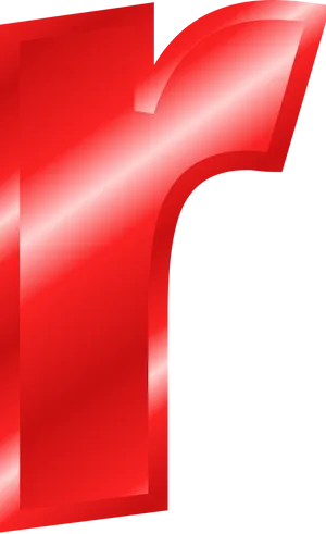 Glossy Red Letter R PNG Image