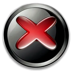 Glossy Red X Icon Png Qjm PNG Image