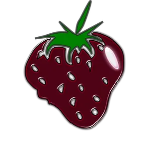 Glossy Strawberry Graphic PNG Image