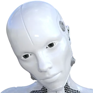 Glossy White Mannequin Head PNG Image