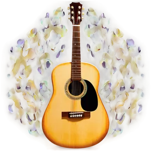 Glowing Acoustic Guitar Png Fig PNG Image