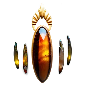 Glowing Amber Jewel Png 06242024 PNG Image