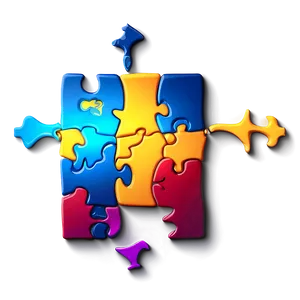 Glowing Autism Puzzle Emblem Png Spn16 PNG Image