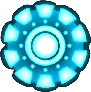 Glowing Blue Energy Core Graphic PNG Image