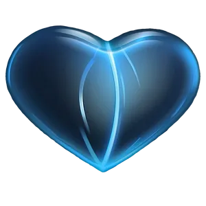 Glowing Blue Heart Emoji Png Tai PNG Image