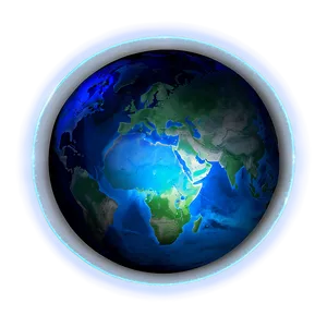 Glowing Blue Planet Picture Png Wse4 PNG Image