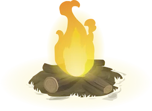 Glowing Campfire Illustration PNG Image