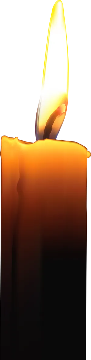 Glowing Candle Flame PNG Image