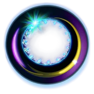 Glowing Circle D PNG Image