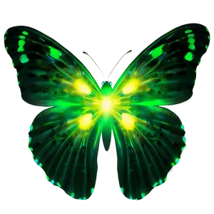 Glowing Green Butterfly Picture Png Ion PNG Image