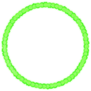 Glowing Green Circle Abstract PNG Image