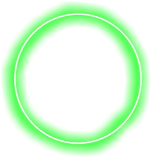 Glowing Green Circle Abstract PNG Image