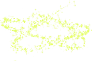 Glowing Green Sparkleson Black Background PNG Image