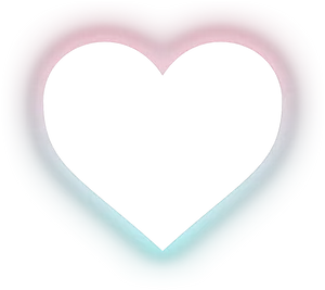 Glowing Heart Silhouette PNG Image