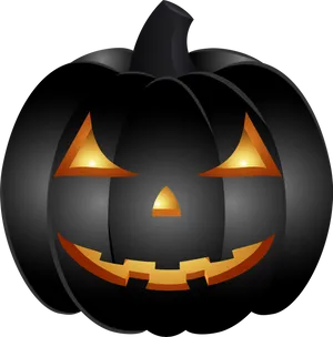 Glowing Jack O Lantern Face PNG Image