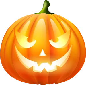 Glowing Jack O Lantern Halloween PNG Image