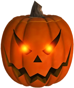 Glowing Jack O Lantern Halloween PNG Image