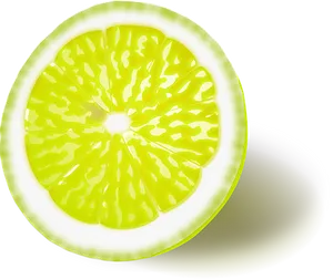 Glowing Lemon Slice PNG Image