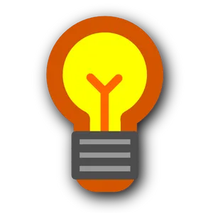 Glowing Lightbulb Graphic PNG Image