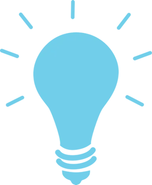 Glowing Lightbulb Icon PNG Image