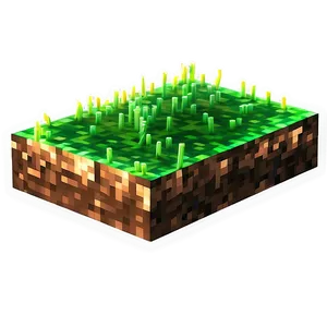 Glowing Minecraft Grass Block Png Yvj PNG Image