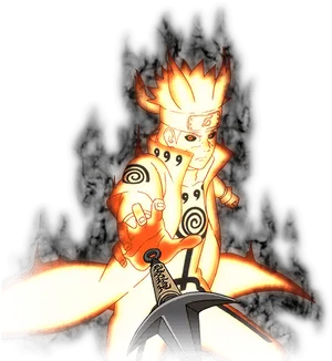 Glowing Naruto Uzumaki Anime Art PNG Image