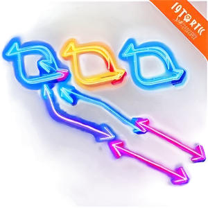 Glowing Neon Arrows Png Gcj10 PNG Image