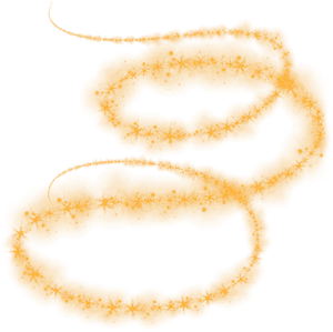 Glowing Orange Scribble Effect PNG Image