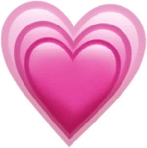 Glowing Pink Heart Emoji PNG Image