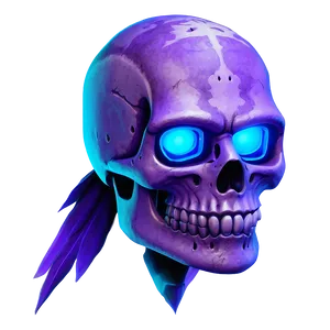 Glowing Purple Skull Trooper Graphic Png Can16 PNG Image