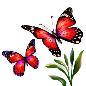 Glowing Red Butterfly Png 86 PNG Image